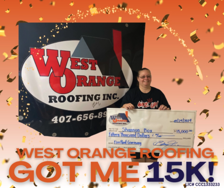 Enter West Orange Roofing’s 2025 Roof Giveaway